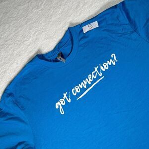 next level got connection t shirt Men’s Large Solid Blue Short Sleeve Pullover